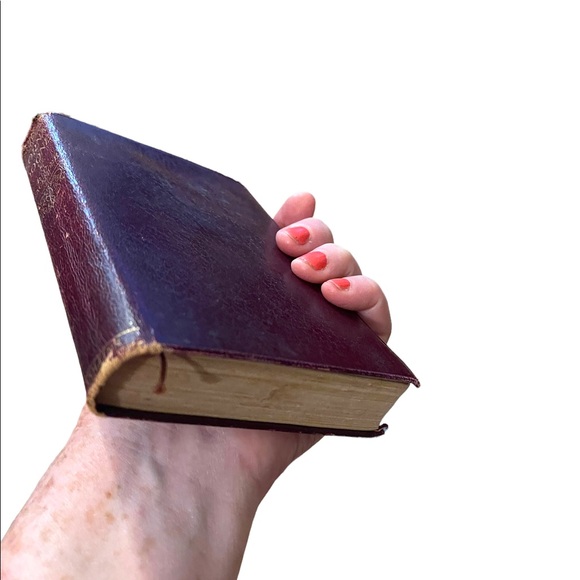 Antique 1920 Red Leather UK Collins Poetical Works of Robert Burns Gold Letter - Picture 16 of 16